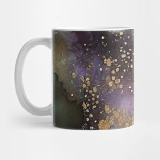 Gold and Purple abstract art Mug